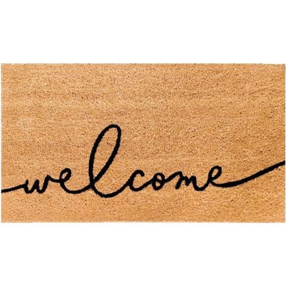 Door Mat – Coir Doormat for Outdoor Entrance, Durable Welcome Mat with Non-Slip - Picture 1 of 7